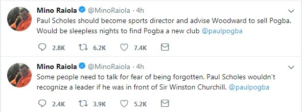 Người đại diện Pogba đá xoáy Paul Scholes ảnh 1 Nguoi dai dien Pogba da xoay Paul Scholes anh 1