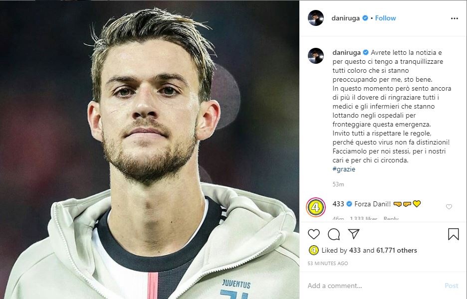 Hau ve Juventus nhiem virus corona anh 1