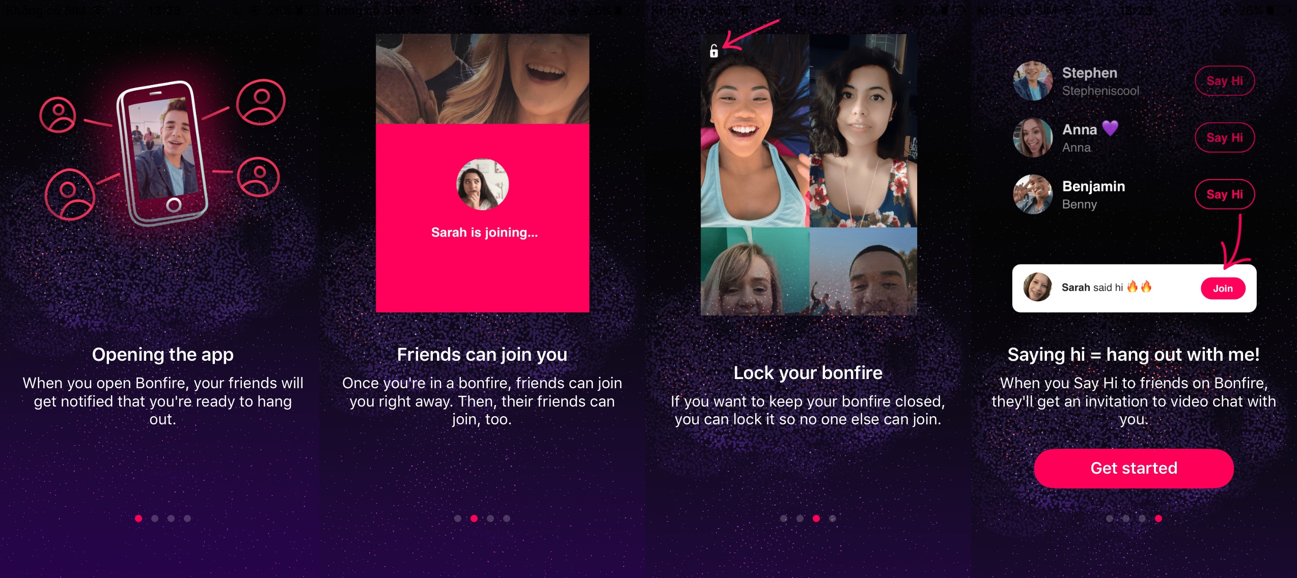 Ung dung chat video nhom Bonfire cua Facebook anh 1