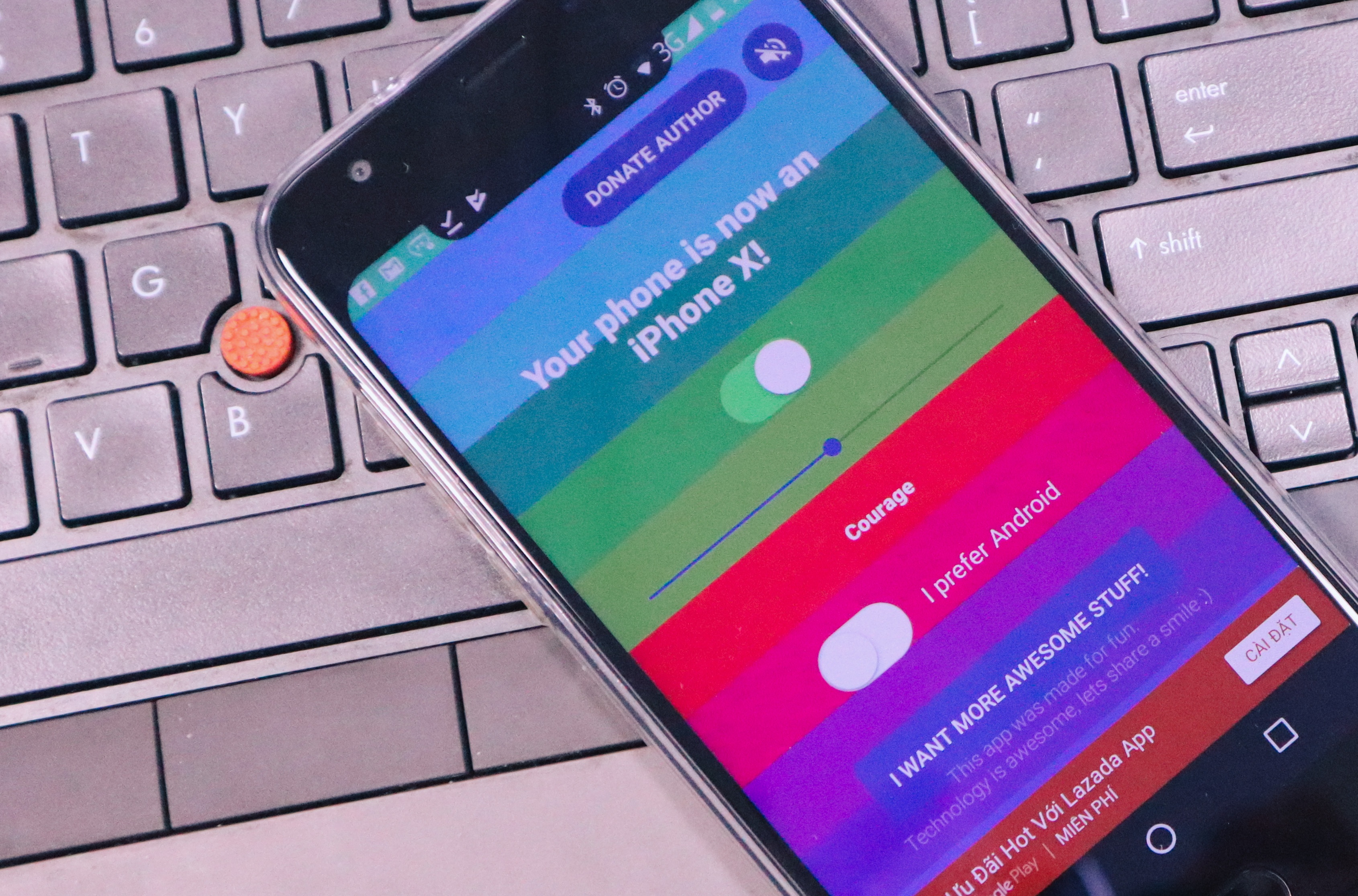 Do 'tai tho' iPhone X cho dien thoai Android hinh anh