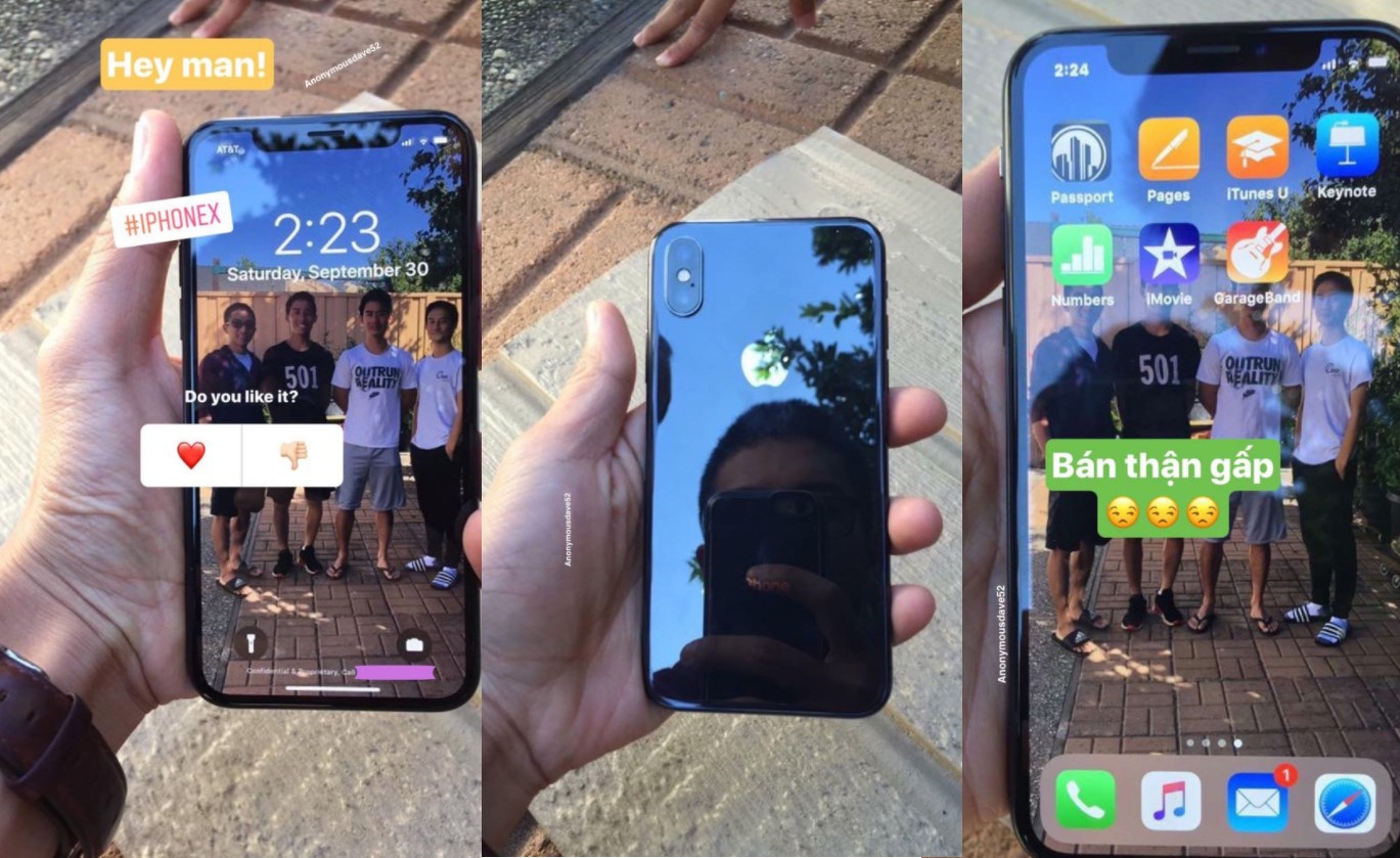 Anh iPhone X co chu Viet len bao nuoc ngoai hinh anh