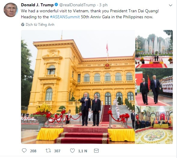 Trump đăng ảnh Việt Nam trên mạng xã hội ảnh 2 Trump dang anh Viet Nam tren mang xa hoi anh 2