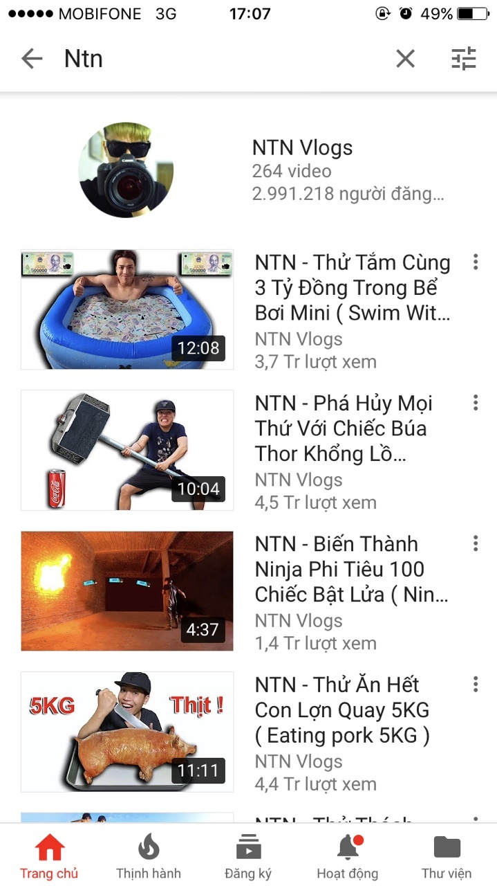 YouTube noi dung xau anh 1
