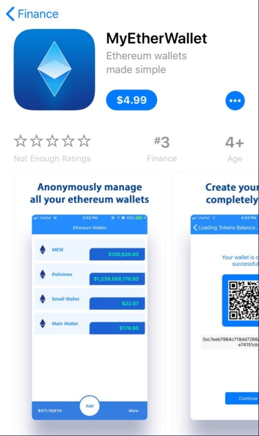 Vi Ethereum gia mao tren AppStore anh 1