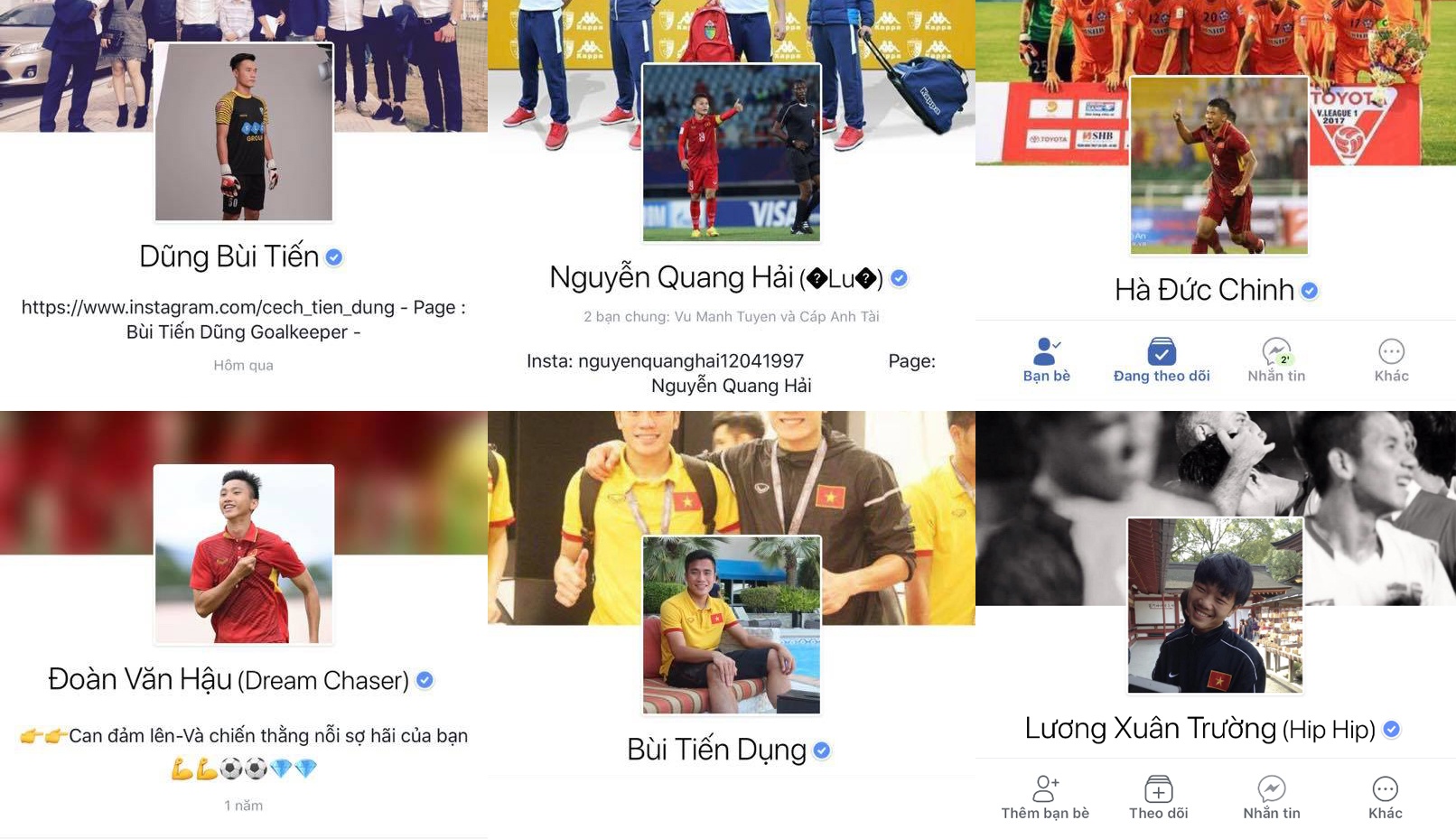 Facebook cầu thủ U23 Việt Nam ảnh 1 Facebook cau thu U23 Viet Nam anh 1