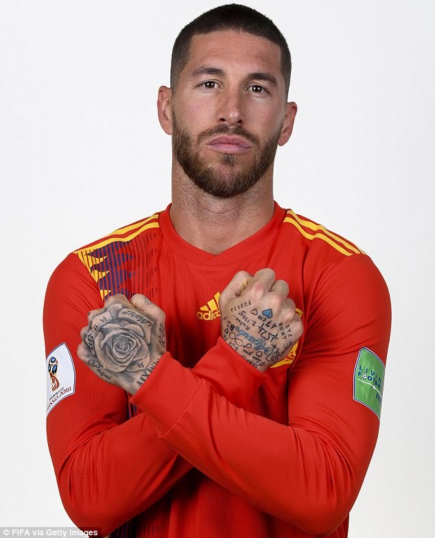 hinh xam tay cua cau thu,  World Cup,  Sergio Ramos,  Fermino,  Tay Ban Nha anh 2