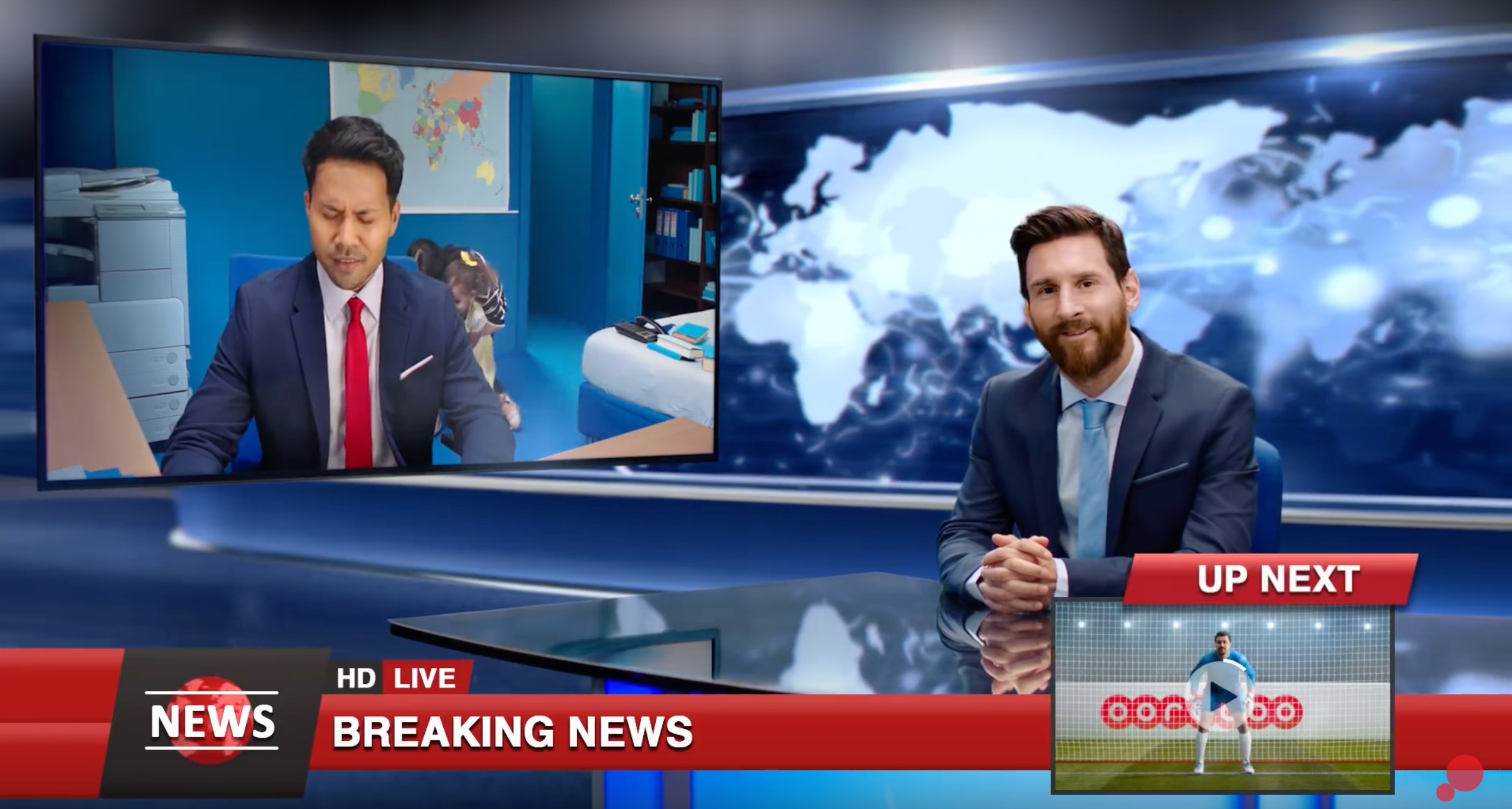 Messi trong la lam trong vai tro bien tap vien truyen hinh hinh anh