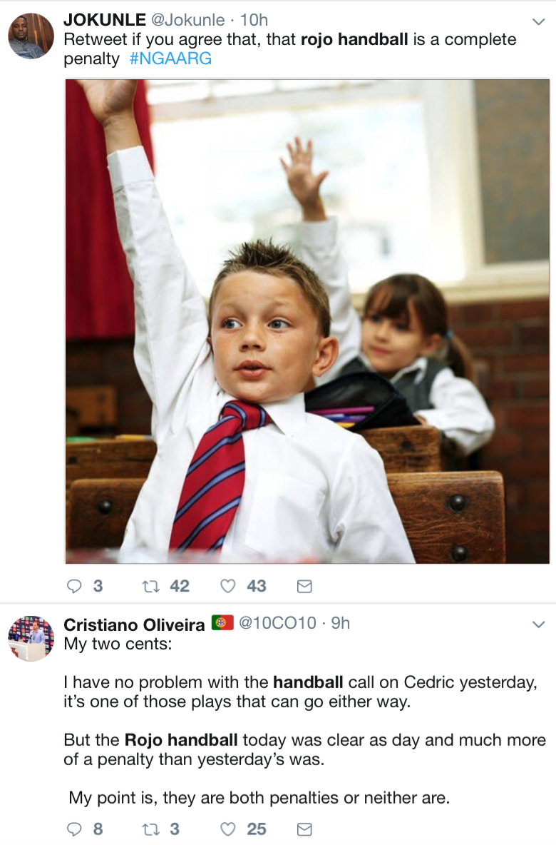 Nigeria bức xúc vì pha bóng chạm tay của Rojo không bị thổi phạt penalty, World Cup ảnh 2 Nigeria buc xuc vi pha bong cham tay cua Rojo khong bi thoi phat penalty, World Cup anh 2