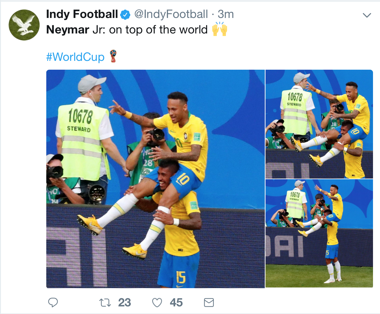 Neymar ghi ban thang mo ti so vao luoi Mexico,  World Cup,  Brazil anh 12