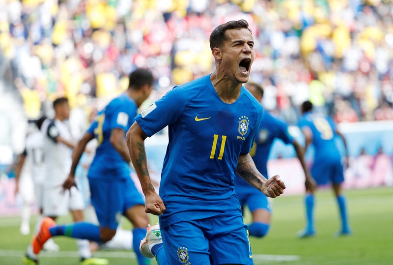 Doi tuyen Brazil,  Doi tuyen Mexico,  Neymar,  Coutinho,  World Cup anh 3