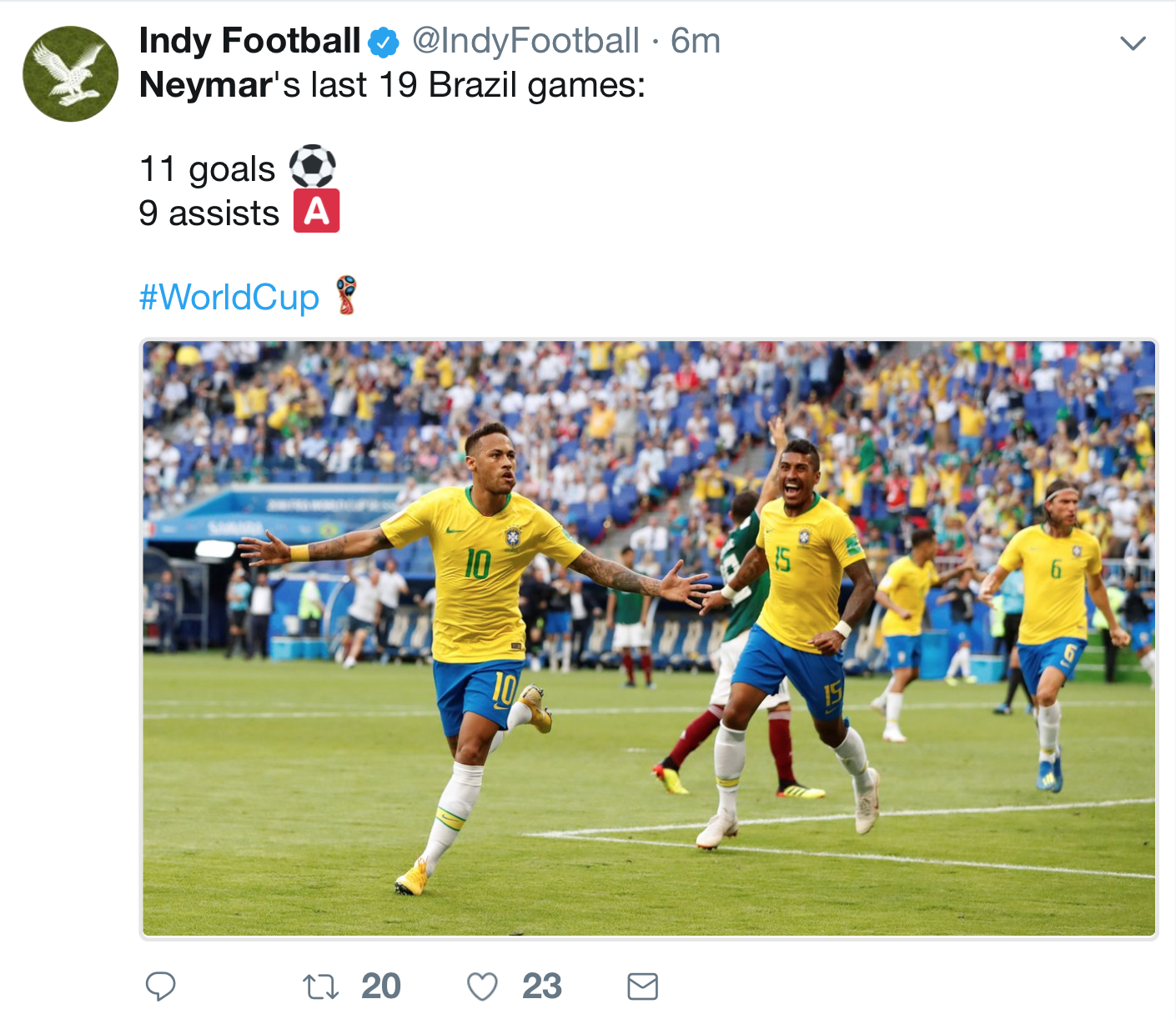 Neymar ghi ban thang mo ti so vao luoi Mexico,  World Cup,  Brazil anh 7