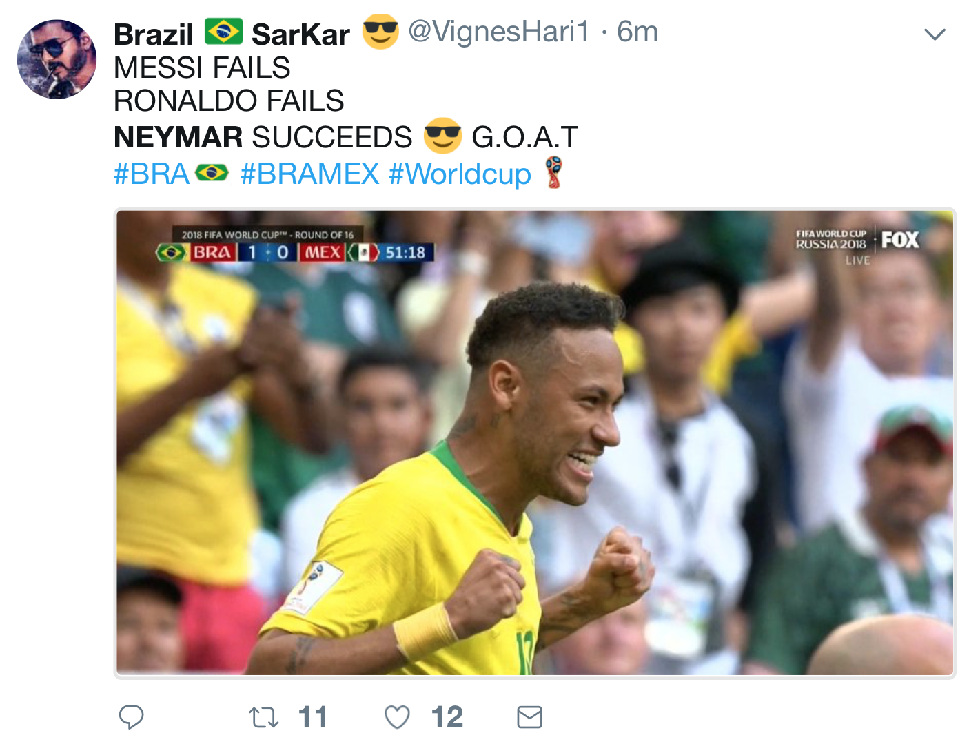 Neymar ghi ban thang mo ti so vao luoi Mexico,  World Cup,  Brazil anh 9