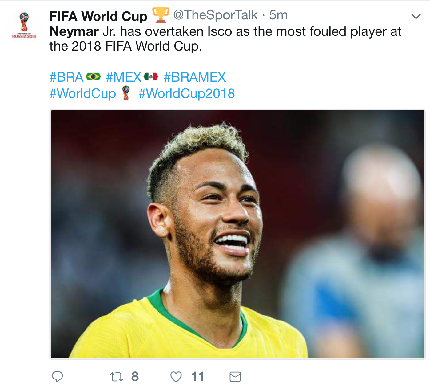 Neymar ghi ban thang mo ti so vao luoi Mexico,  World Cup,  Brazil anh 11