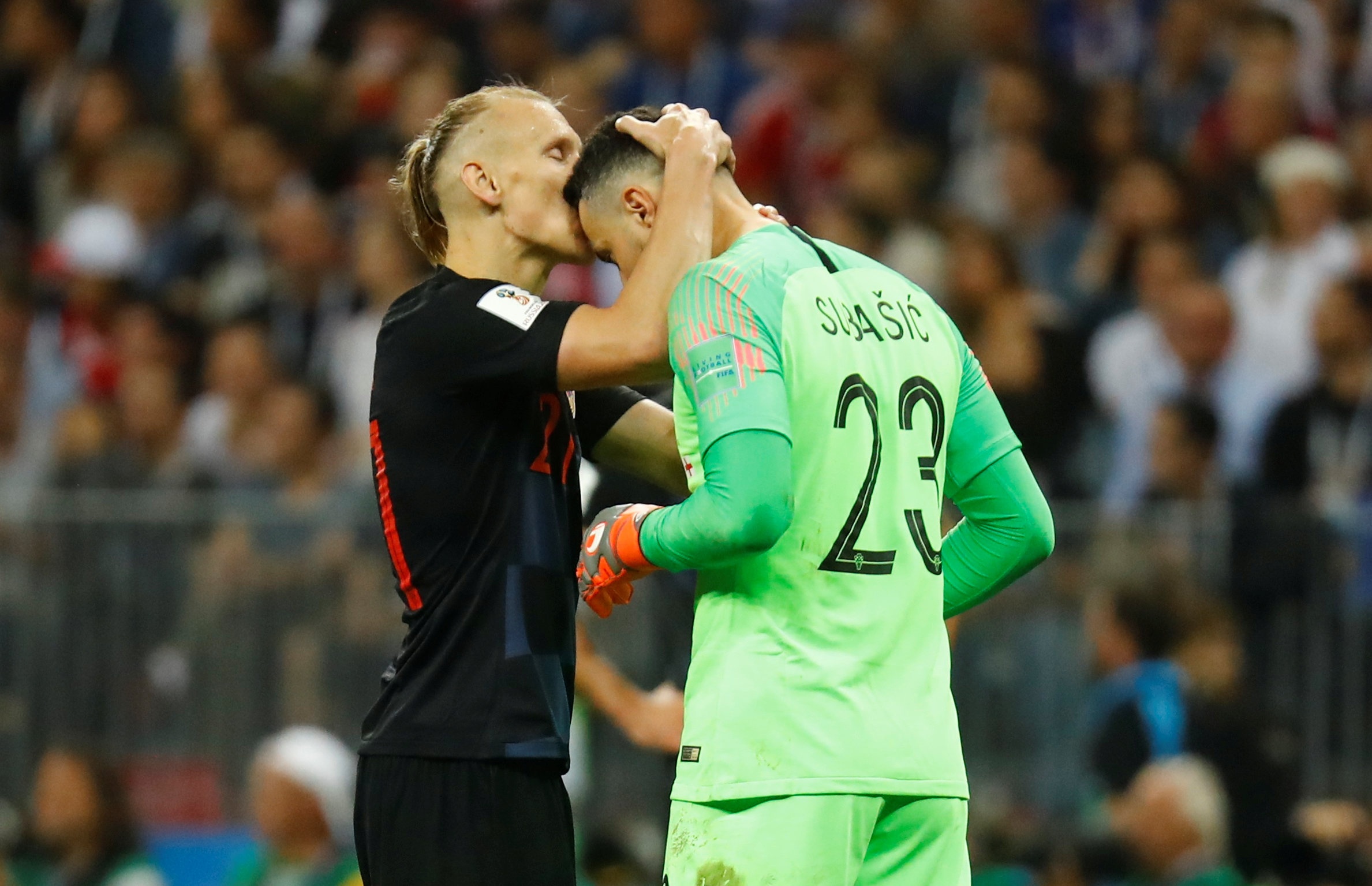 thu mon Danijel Subasic,  Croatia,  World Cup,  Domagoj Vida anh 1