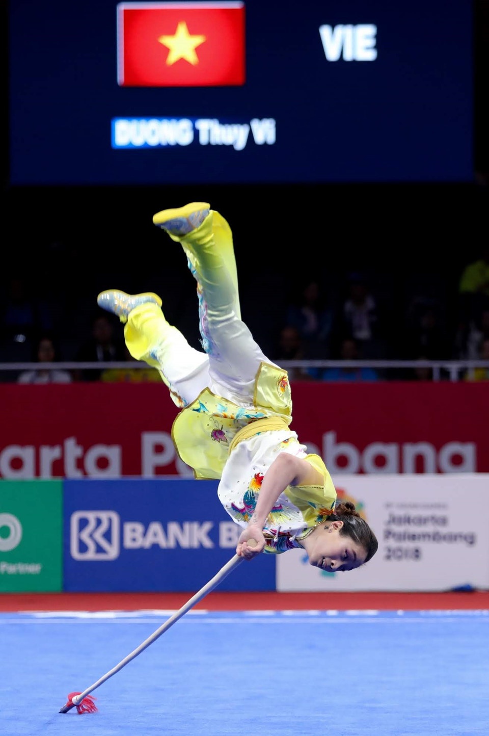 wushu Viet Nam tai ASIAD 18,  Pham Quoc Khanh,  Duong Thuy Vi anh 4