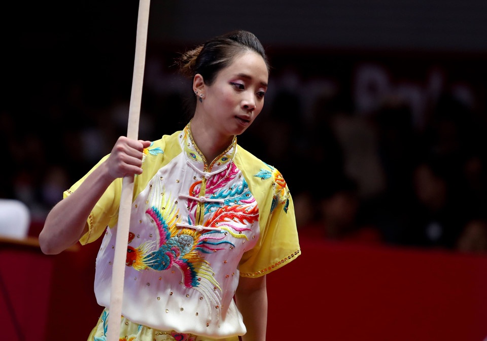 wushu Viet Nam tai ASIAD 18,  Pham Quoc Khanh,  Duong Thuy Vi anh 7