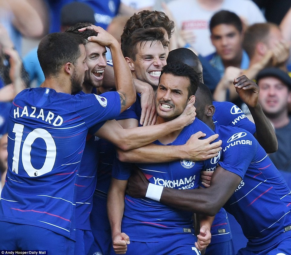 Chelsea,  Eden Hazard,  Pedro,  Morata,  Maurizio Sarri anh 6