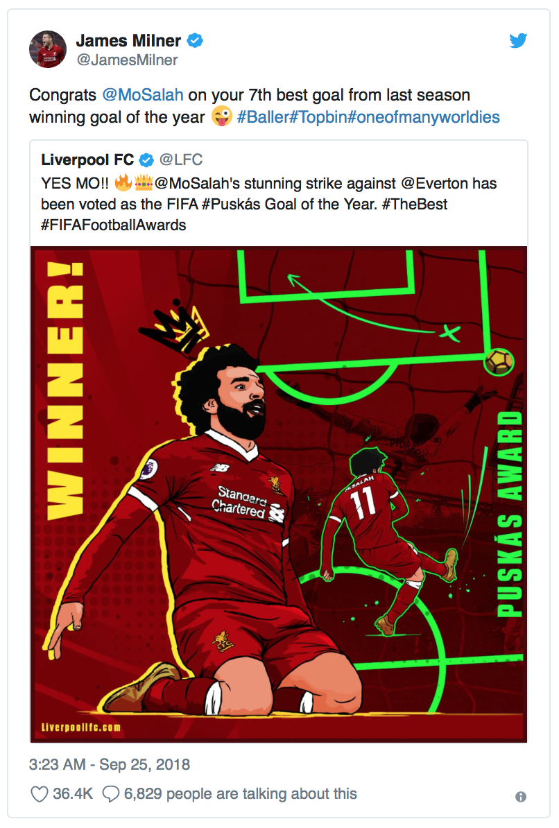 Mohamed Salah,  giai thuong puskas,  FIFA,  ban thang dep nhat nam 2018 anh 2