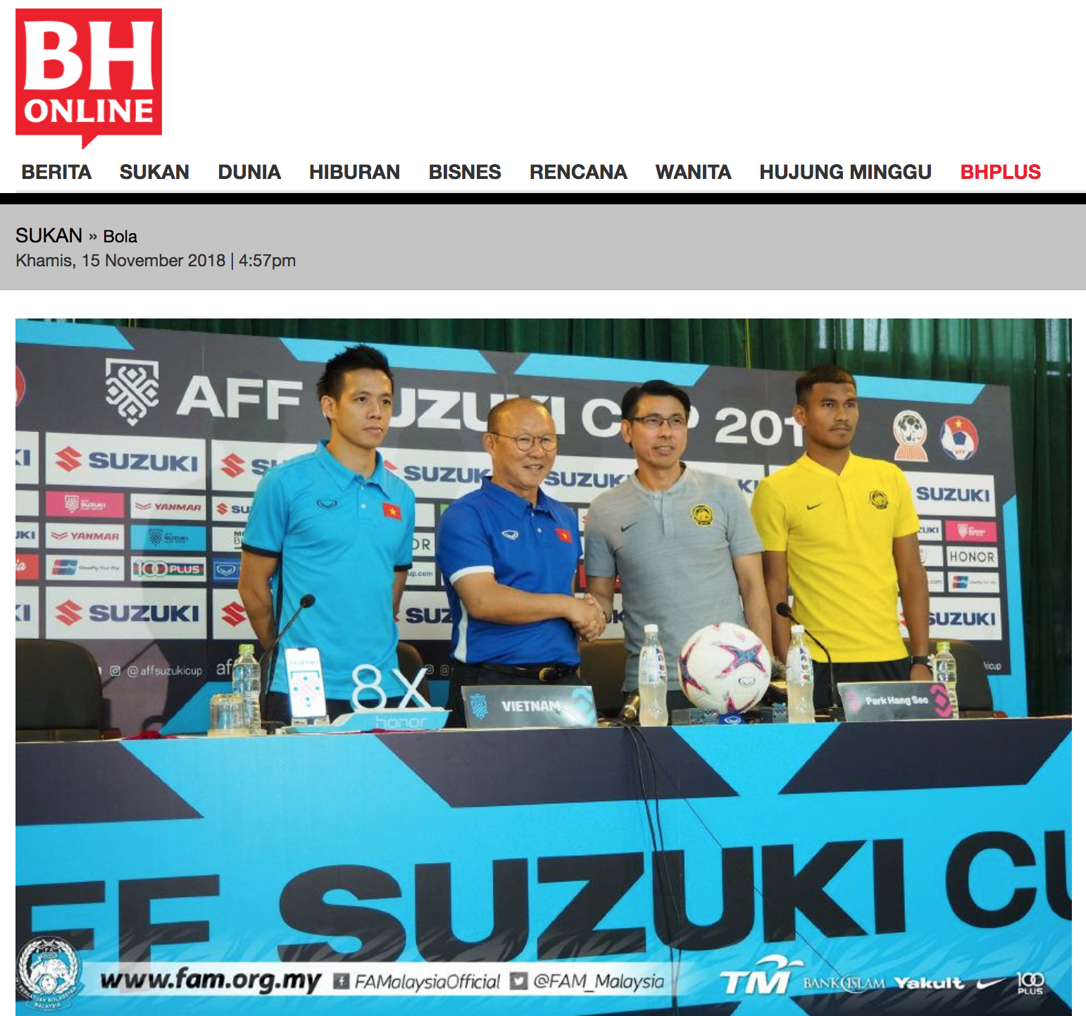 báo chí Malaysia, đội tuyển Việt Nam, đội tuyển Malaysia, AFF Cup ảnh 1 bao chi Malaysia, doi tuyen Viet Nam, doi tuyen Malaysia, AFF Cup anh 1