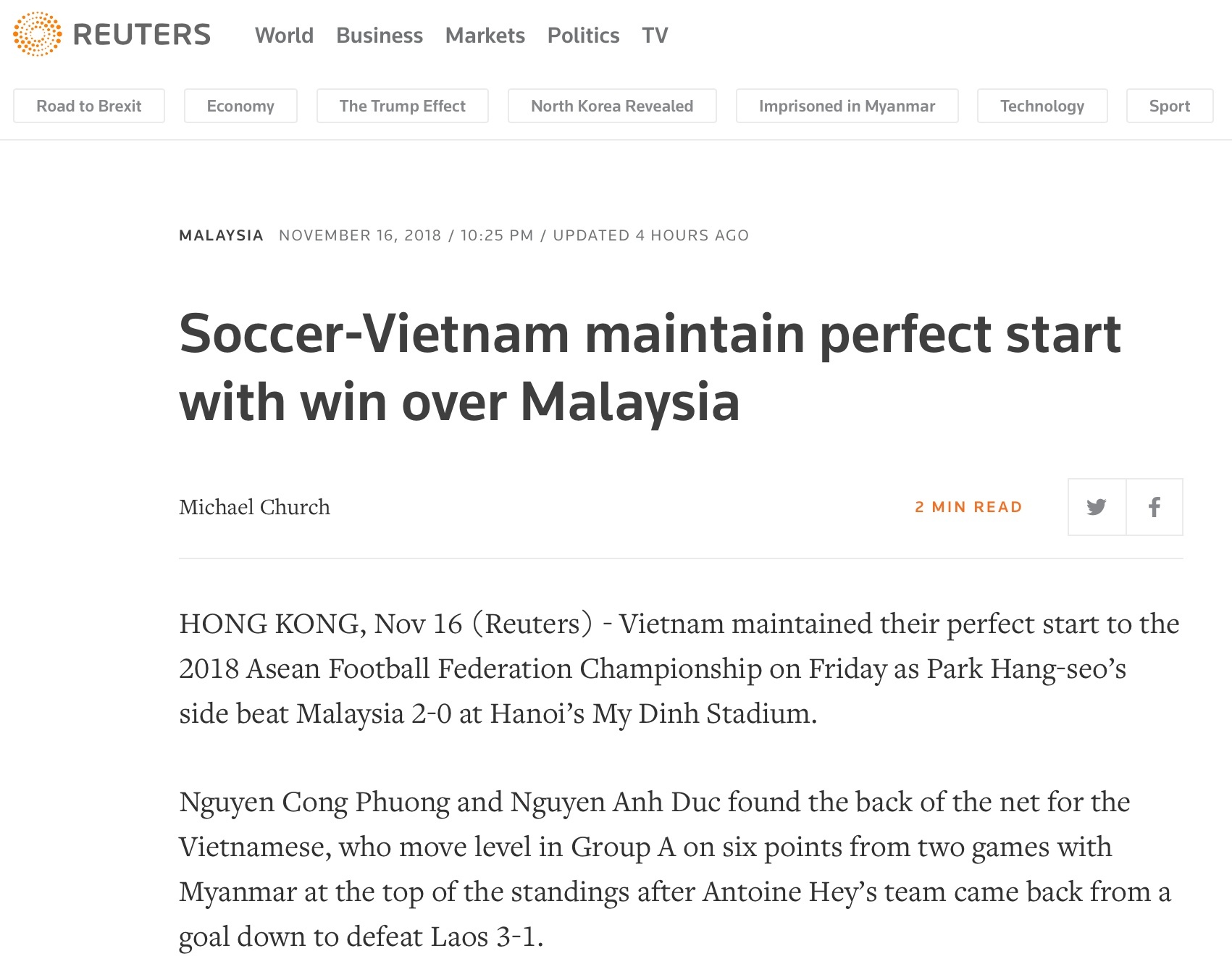 bao chi chau A,  doi tuyen Malaysia,  doi tuyen Viet Nam,  AFF Cup 2018 anh 3