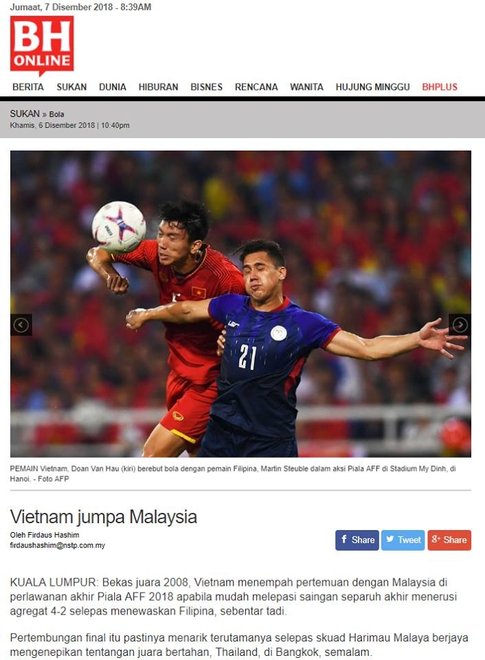 báo chí Malaysia, đội tuyển Việt Nam, chung kết AFF Cup ảnh 2 bao chi Malaysia, doi tuyen Viet Nam, chung ket AFF Cup anh 2