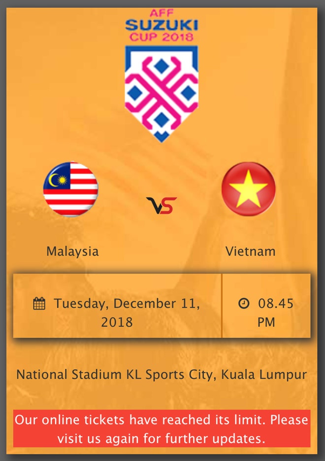 Lien doan bong da Malaysia,  AFF Cup,  doi tuyen Malaysia,  ban ve,  Viet Nam anh 1