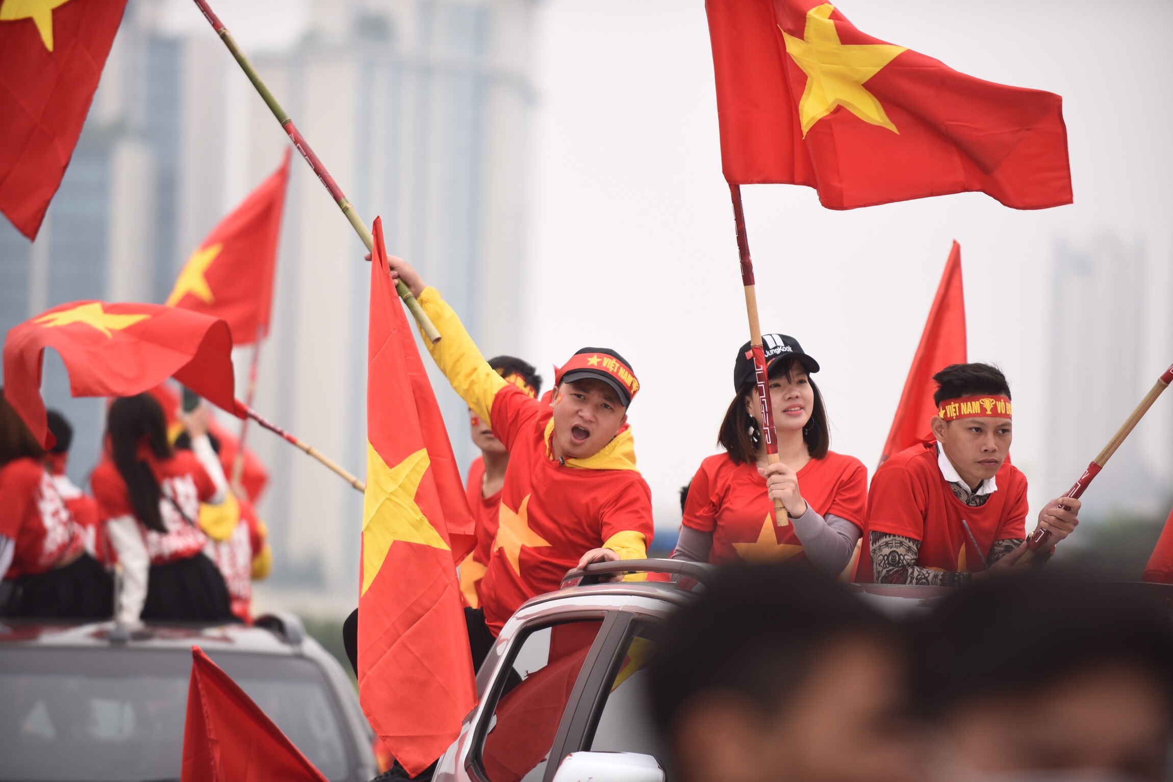 Co dong vien,  chung ket AFF Cup,  Viet Nam vs Malaysia anh 1