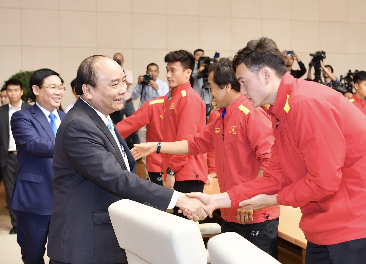 HLV Park Hang-seo,  Quang Hai,  AFF Cup 2018,  Thu tuong Nguyen Xuan Phuc anh 2