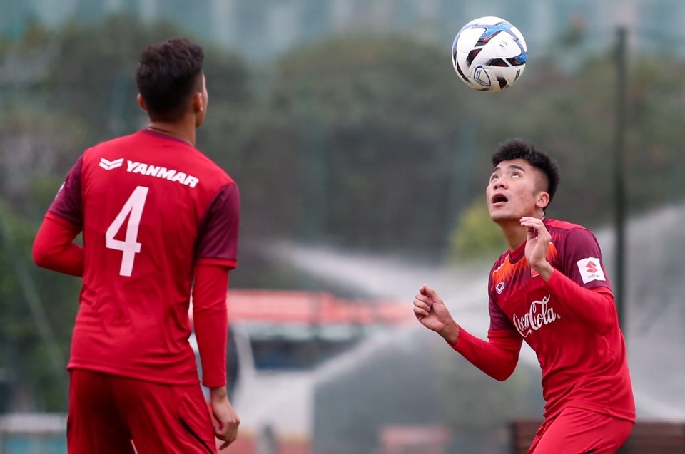 Buoi tap dau tien cua tuyen U22 Viet Nam sau ngay hoi quan hinh anh