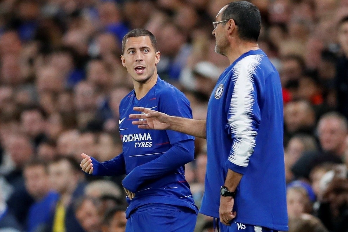 HLV Sarri chi trich dich danh Hazard trong phong thay do hinh anh