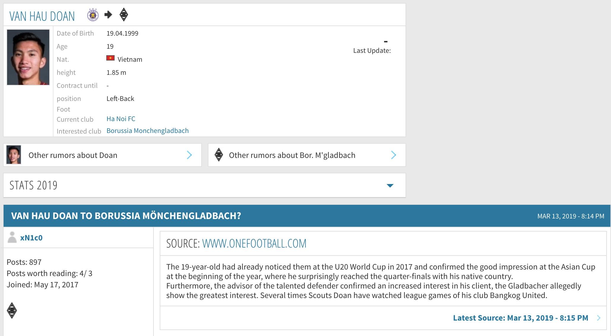 báo Đức, Borussia Monchengladbach, Đoàn Văn Hậu, đội tuyển Việt Nam, CLB Hà Nội ảnh 2 bao Duc, Borussia Monchengladbach, Doan Van Hau, doi tuyen Viet Nam, CLB Ha Noi anh 2