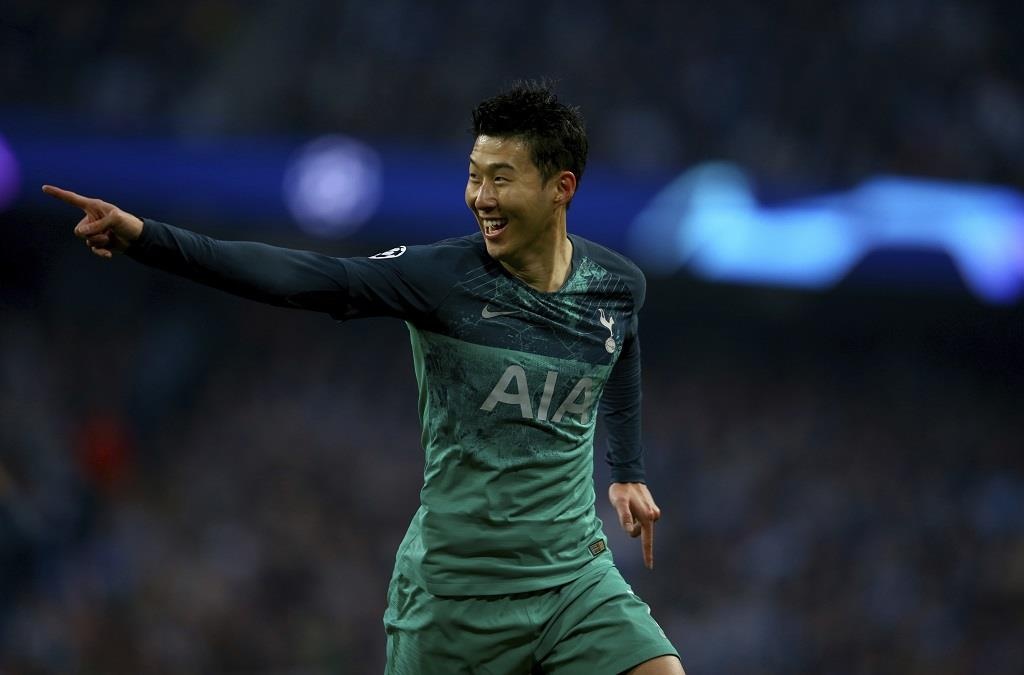 Son Heung-min,  cha Son Woong-jung,  Tottenham,  Man City,  Champions League anh 3