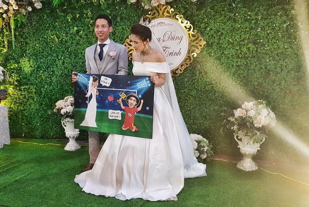 đám cưới Đỗ Hùng Dũng, Triệu Mộc Trinh, CLB Hà Nội, đội tuyển Việt Nam ảnh 1 dam cuoi Do Hung Dung, Trieu Moc Trinh, CLB Ha Noi, doi tuyen Viet Nam anh 1