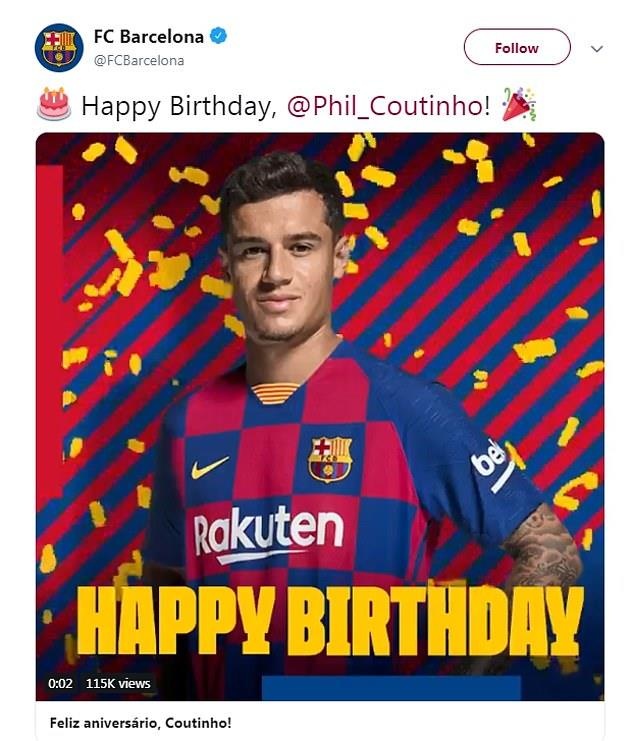 Philippe Coutinho,  Barcelona,  Liverpool,  chuc mung sinh nhat,  che gieu anh 1