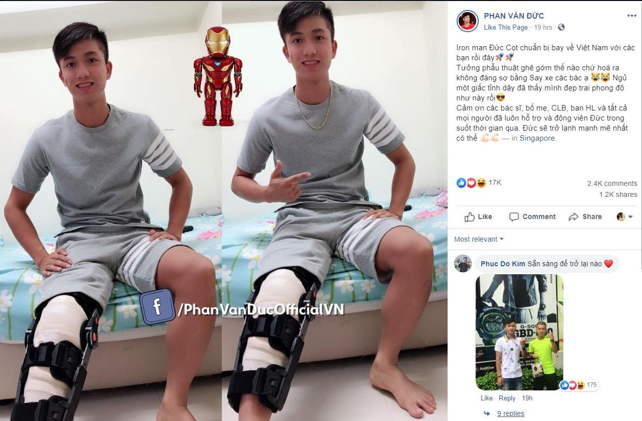 Phan Van Duc,  chan thuong day chang,  phau thuat chan thuong,  doi tuyen Viet Nam,  Song Lam Nghe An anh 1