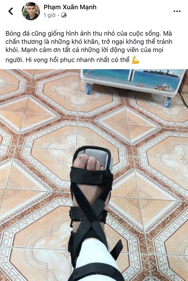 Phạm Xuân Mạnh gặp chấn thương nghỉ một tháng ảnh 1 Pham Xuan Manh gap chan thuong nghi mot thang anh 1