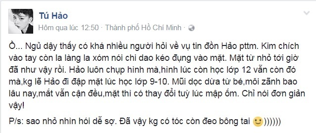 Những lần đáp trả cực gắt của Tú Hảo ảnh 5 Nhung lan dap tra cuc gat cua Tu Hao anh 5