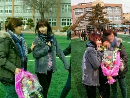 HyunA tại lễ tốt nghiệp của em trai năm 2013. Hình ảnh giản dị, kín đáo đời thường của cô khác hẳn với phong cách bốc lửa, hở hang trên sân khấu.