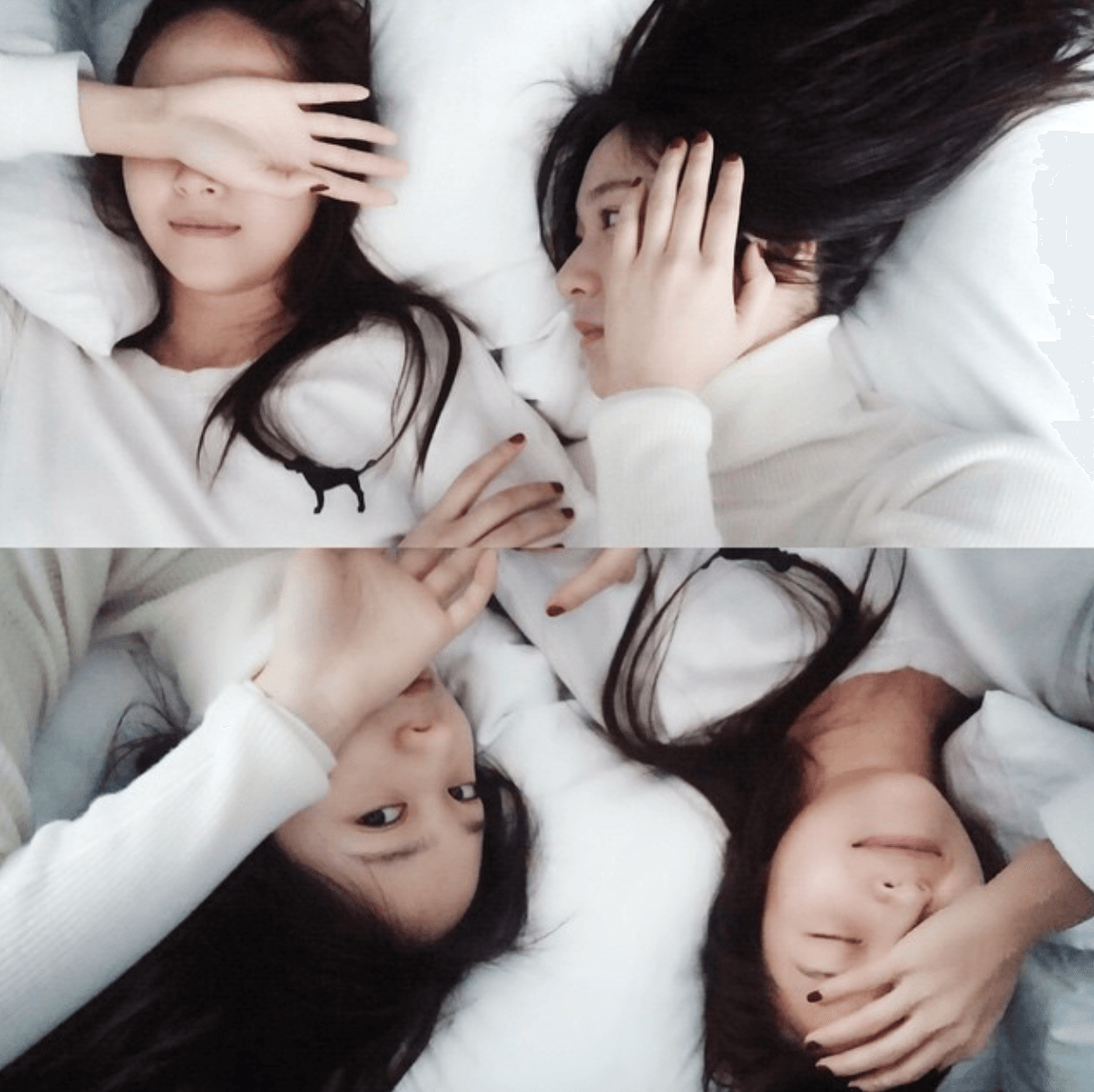 Bức ảnh thân mật của chị em nhà Jung mà Jessica chia sẻ cuối tháng 1.