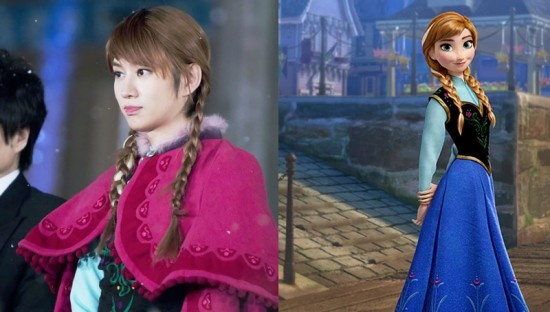 Heechul nhận được nhiều lời khen khi hóa thân thành cô em gái Anna của Elsa. Anh chàng của nhóm Super Junior không