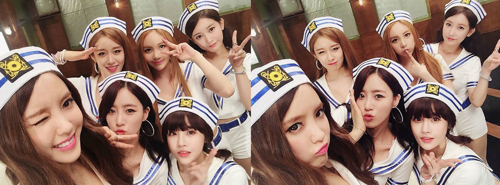 Hyomin khoe tạo hình thủy thủ của nhóm.