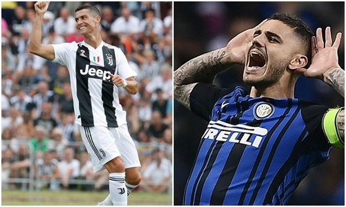 Quen Ronaldo - Messi di, Ronaldo - Icardi cung rat dang xem hinh anh