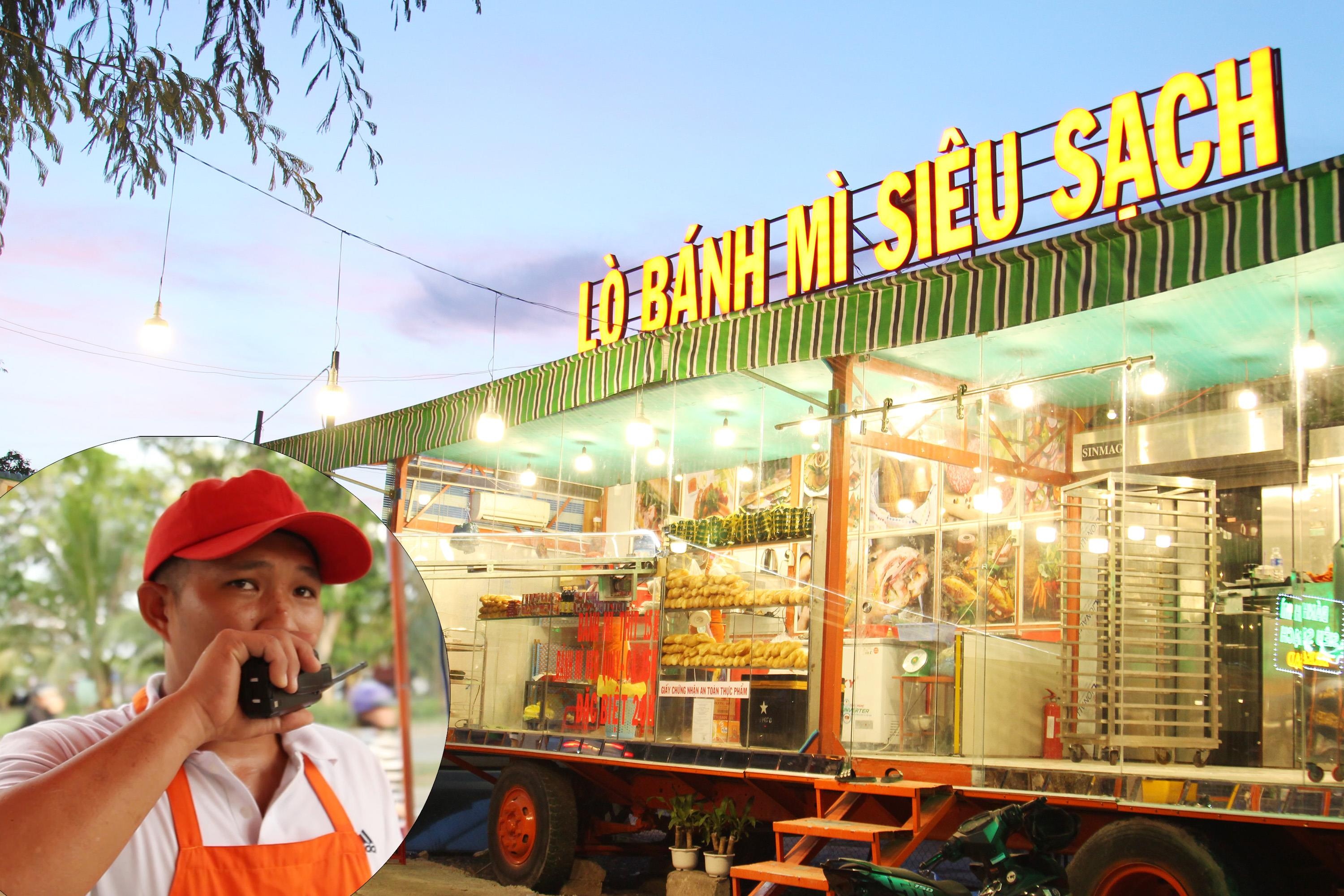 Doc dao xe banh mi container bang chuyen goi mon bang bo dam o Sai Gon hinh anh