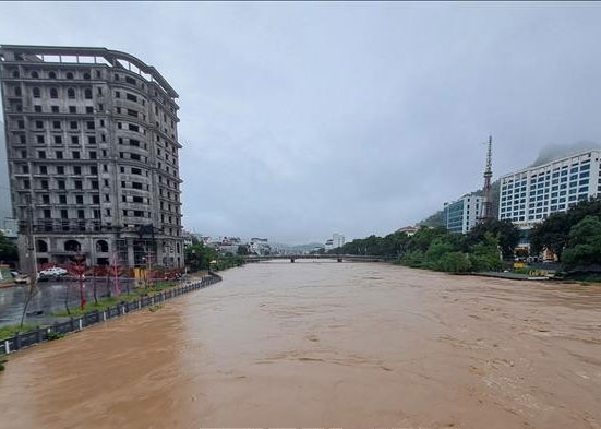 Canh bao lu tren song Lo, song Gam gay ngap ung o Ha Giang, Cao Bang hinh anh