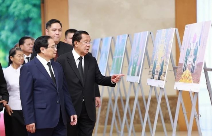 Thu tuong gap Chu tich Thuong vien Campuchia Hun Sen hinh anh