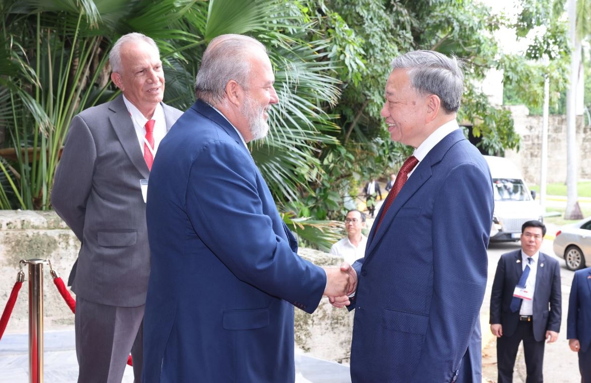 Tong Bi thu, Chu tich nuoc To Lam hoi kien Thu tuong Cuba hinh anh