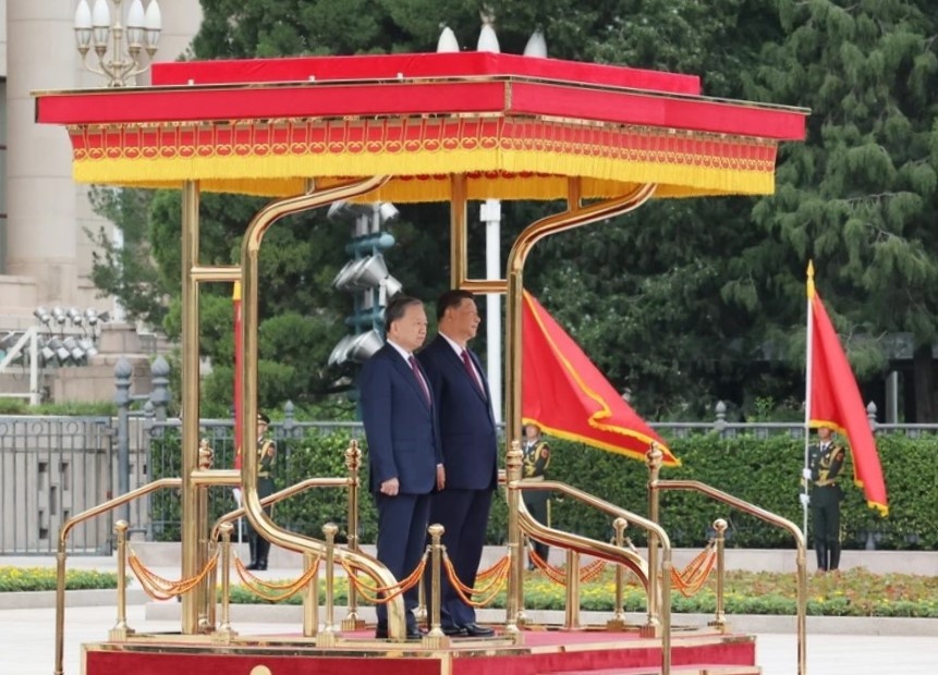 Le don Tong Bi thu, Chu tich nuoc To Lam tham Trung Quoc hinh anh