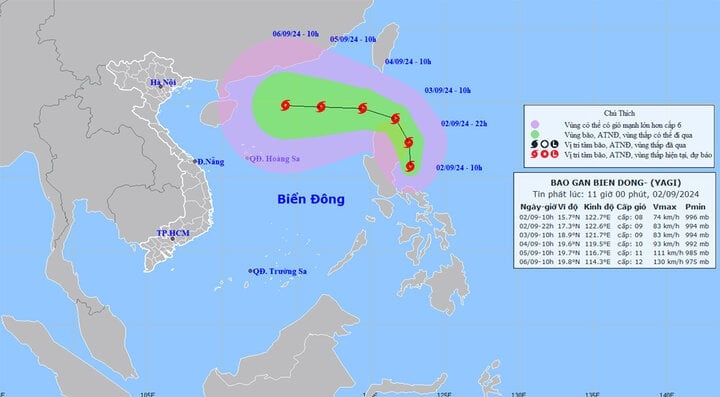 Bao Yagi tien sat Bien Dong, co the rat manh trong 2-4 ngay toi hinh anh