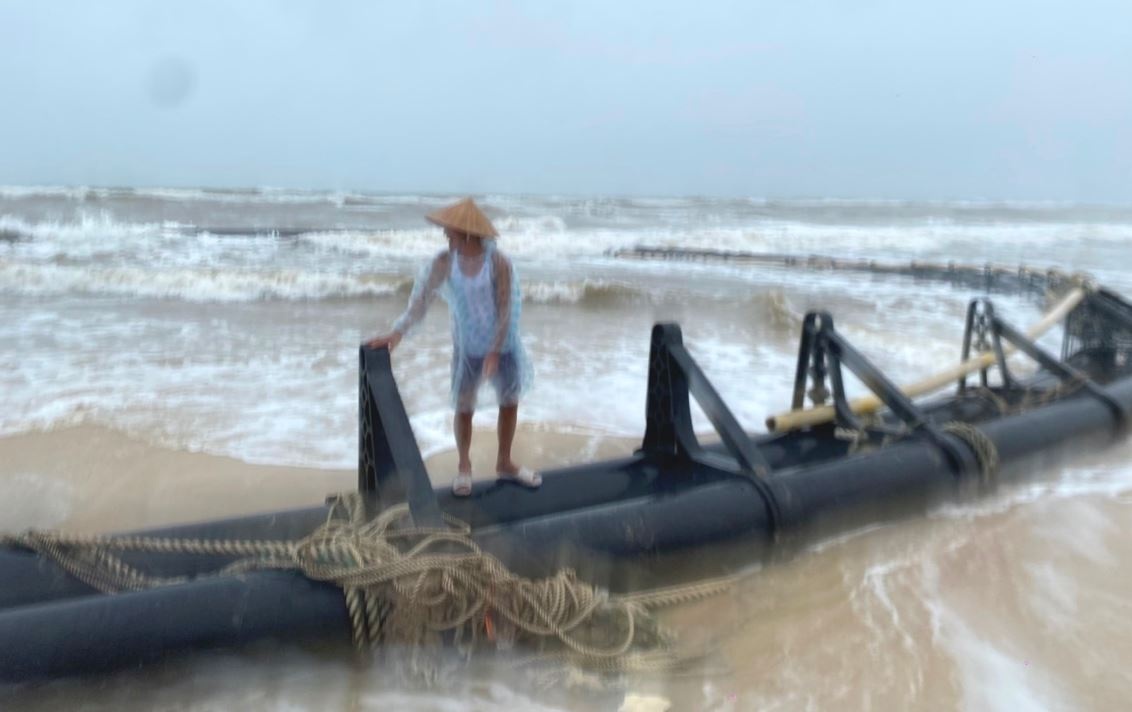 Vat the la dai hang tram met troi vao bo bien Thua Thien-Hue hinh anh