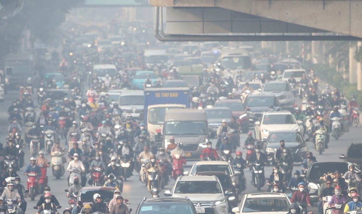 O nhiem khong khi rat nghiem trong bao trum mien Bac hinh anh